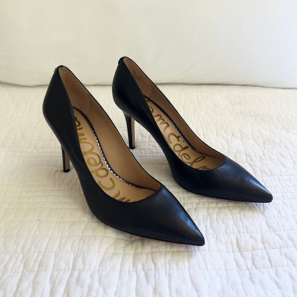 Sam Edelman Margie Black Heels Size 9.5" Stilettos 4" Heels Pointed Toe Pump